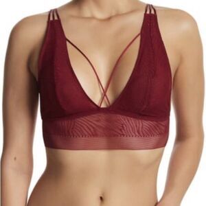 FREE PEOPLE Elegant Burgundy Red Strappy Bralette, Great Condition